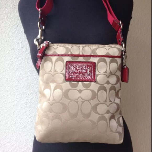 Coach Kitt Signature Canvas Crossbody Bag - Picture 1 of 9